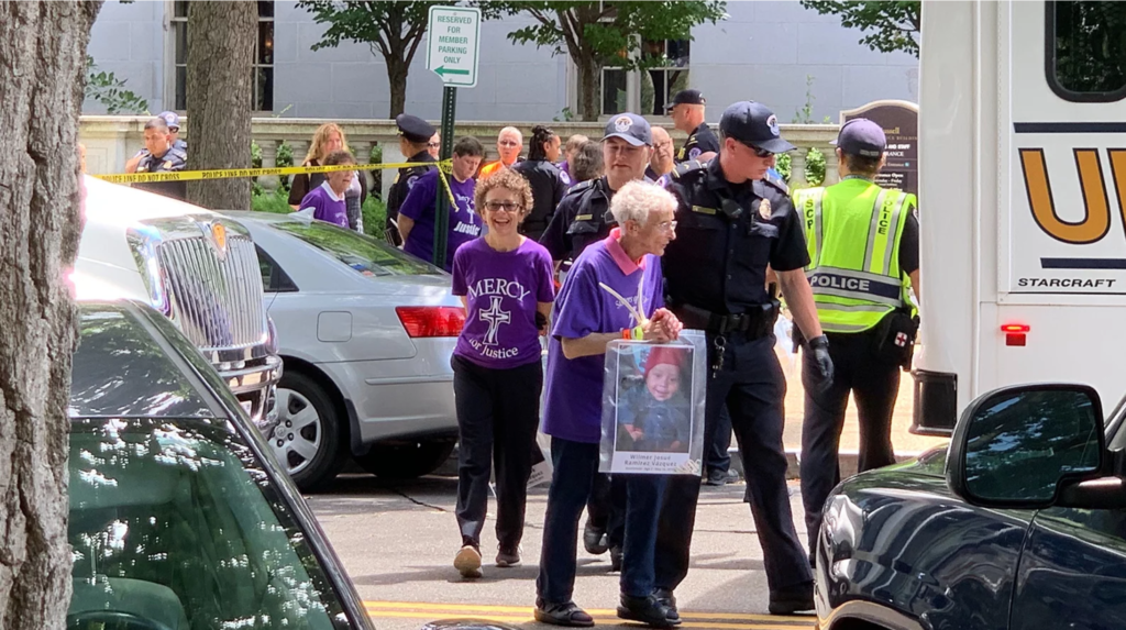 Resisting is part of faith. 70 arrested in Senate Rotunda while demanding an end to detention of immigrant children.