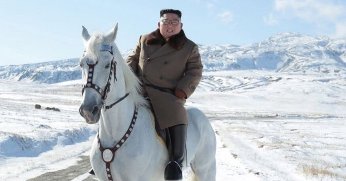 Kim Jong Un does photo shoot on horseback and vows to overcome US sanctions