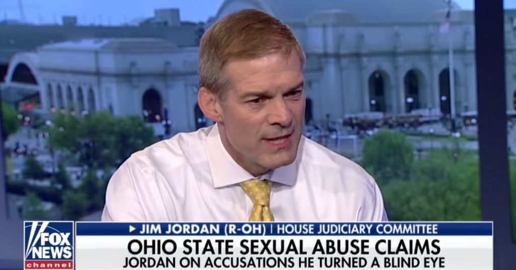 Screenshot of Jim Jordan's appearance on Fox News