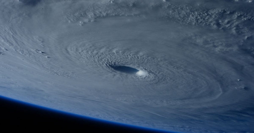 Satellite photo of a hurricane