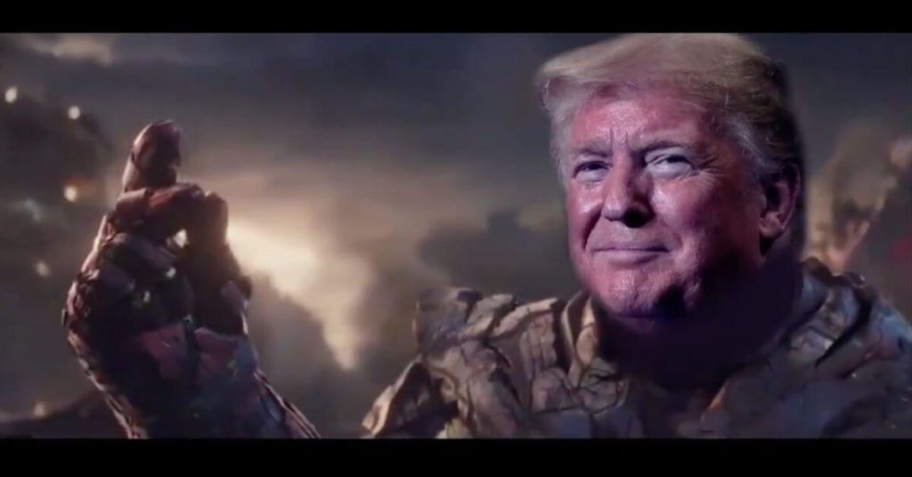 Is Trump like the genocidal loser Thanos? The campaign thinks so and Twitter loves it