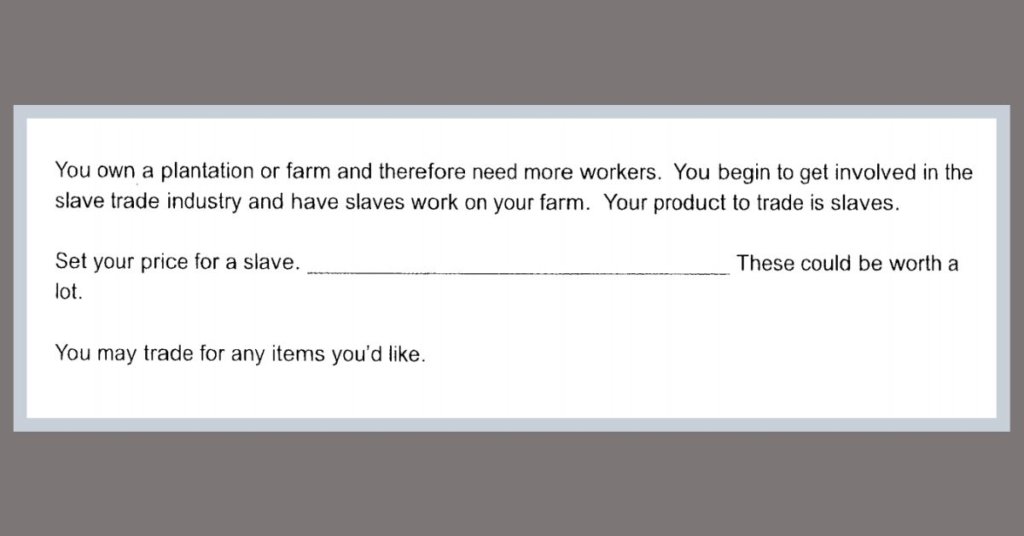 Missouri teacher put on leave after asking students to 'set your price for a slave'
