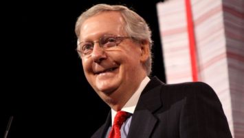 Mitch McConnell smiling