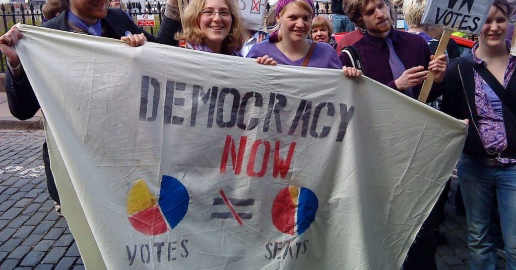 Democracy Now Protestors