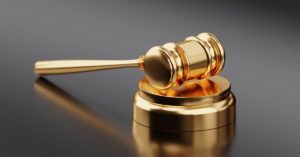 A golden gavel