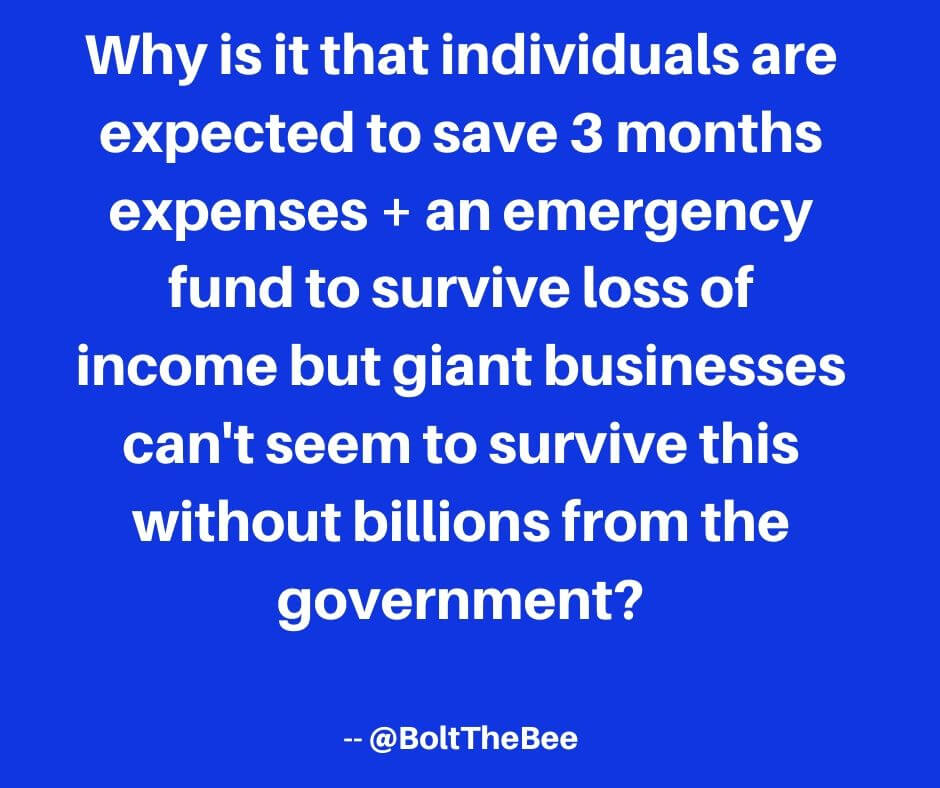 Government bailout irony