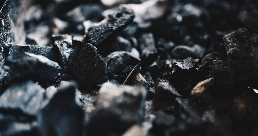 A pile of coal