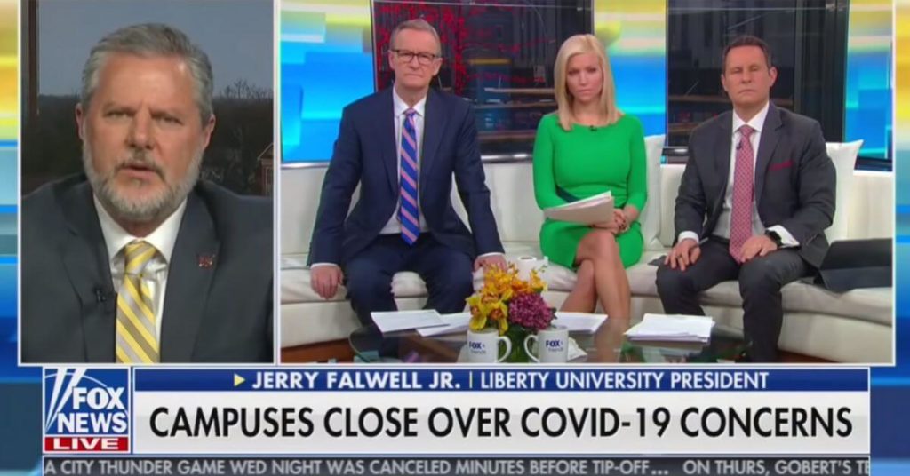 Falwell thinks coronavirus is a political tool to 'get Trump'