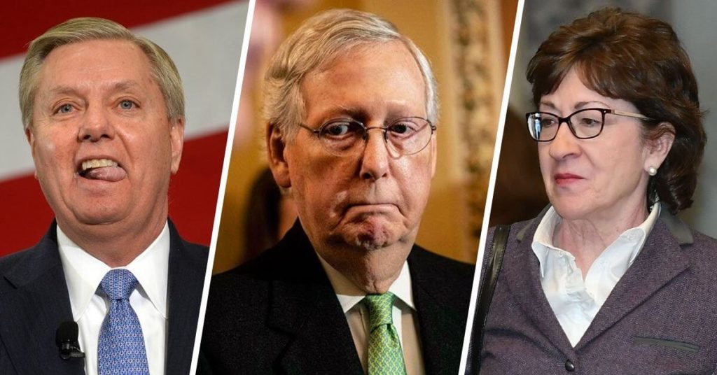 Side by side photos of Graham, McConnell, and Collins