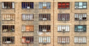 Facade of an apartment building