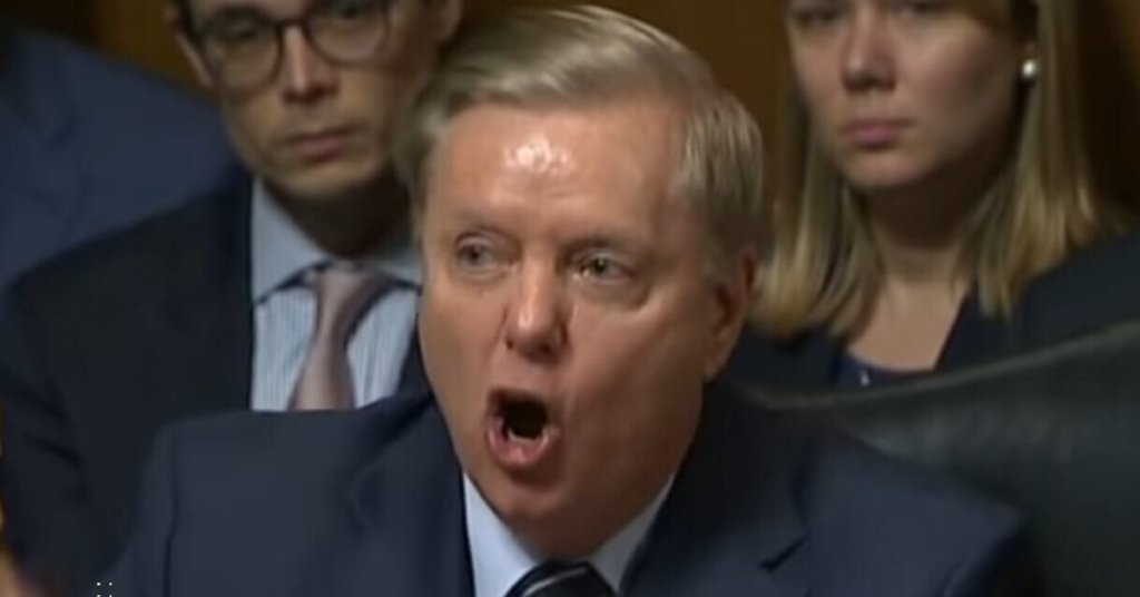 Lindsey Graham making a surprised face