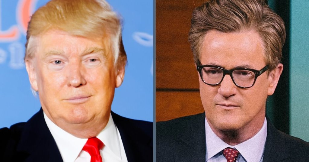 side by side photo of Trump and Joe Scarborough