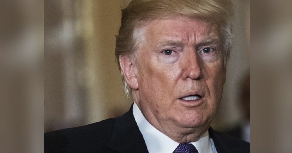 Trump looking shocked or scared