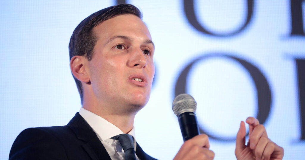 Jared Kushner speaks at a conservative conference.