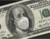 A $100 bill wearing a facemask