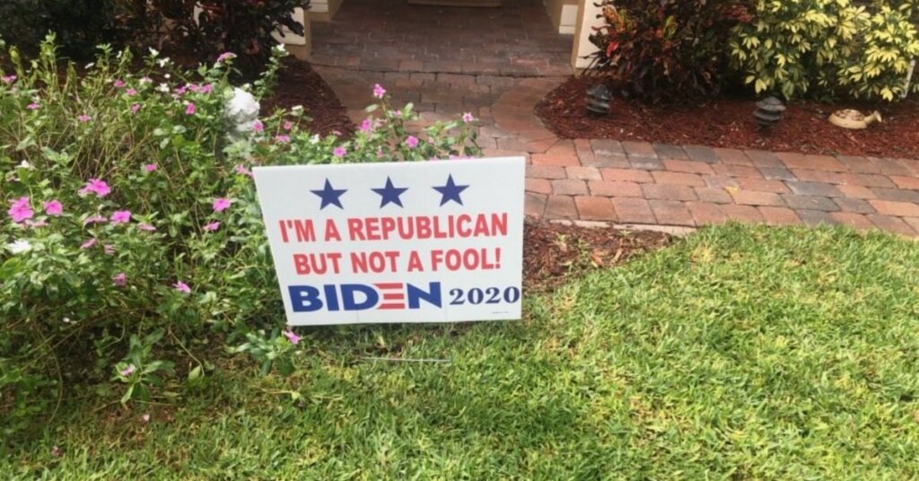 Pro-Biden yard sign in Florida