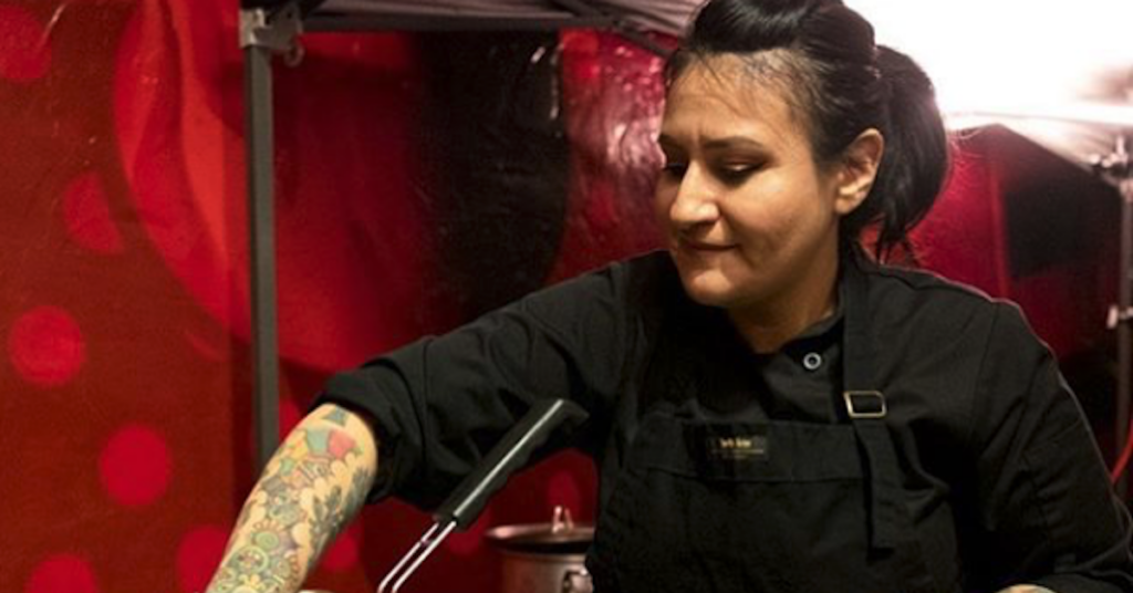 Denise Vallejo creates a vegan dish for Alchemy Organica.