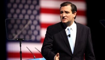 Ted Cruz standing on a stage