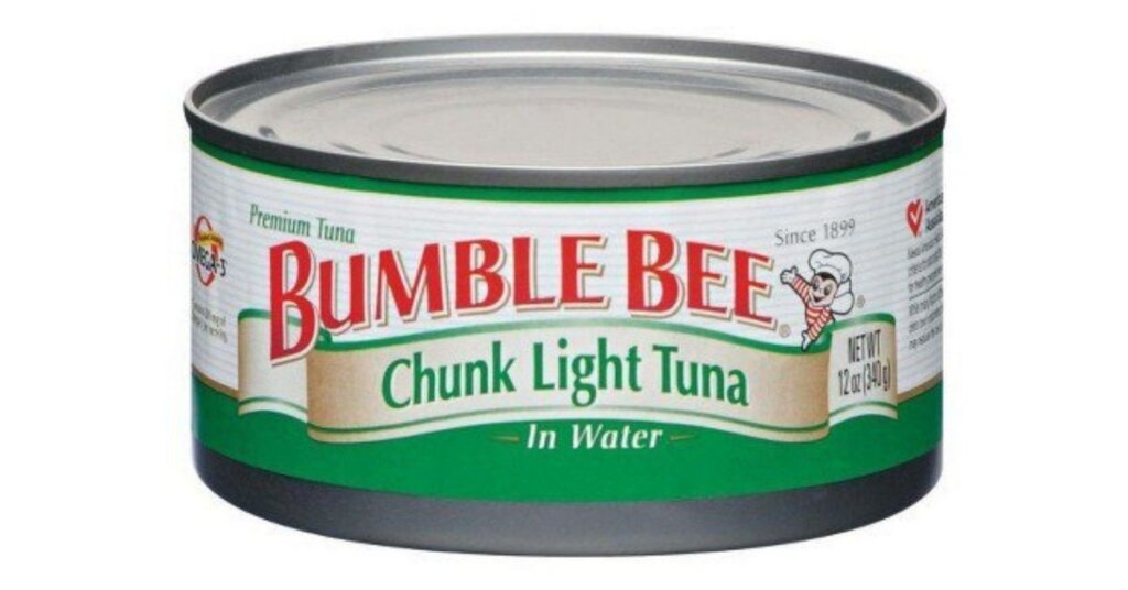 A can of chunk light tuna