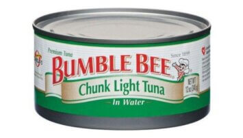 A can of chunk light tuna