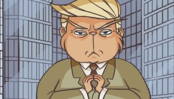 Cartoon version of Trump
