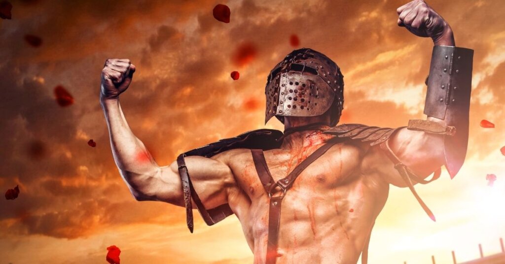Stylized photo of a gladiator