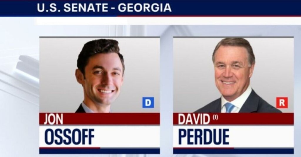 Screenshot from News coverage of GA Senate race
