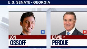 Screenshot from News coverage of GA Senate race