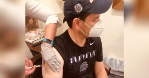 Marco Rubio getting a vaccine