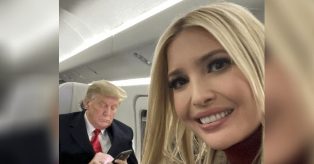 Ivanka Trump tags Meat Loaf aboard Air Force One.
